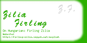 zilia firling business card